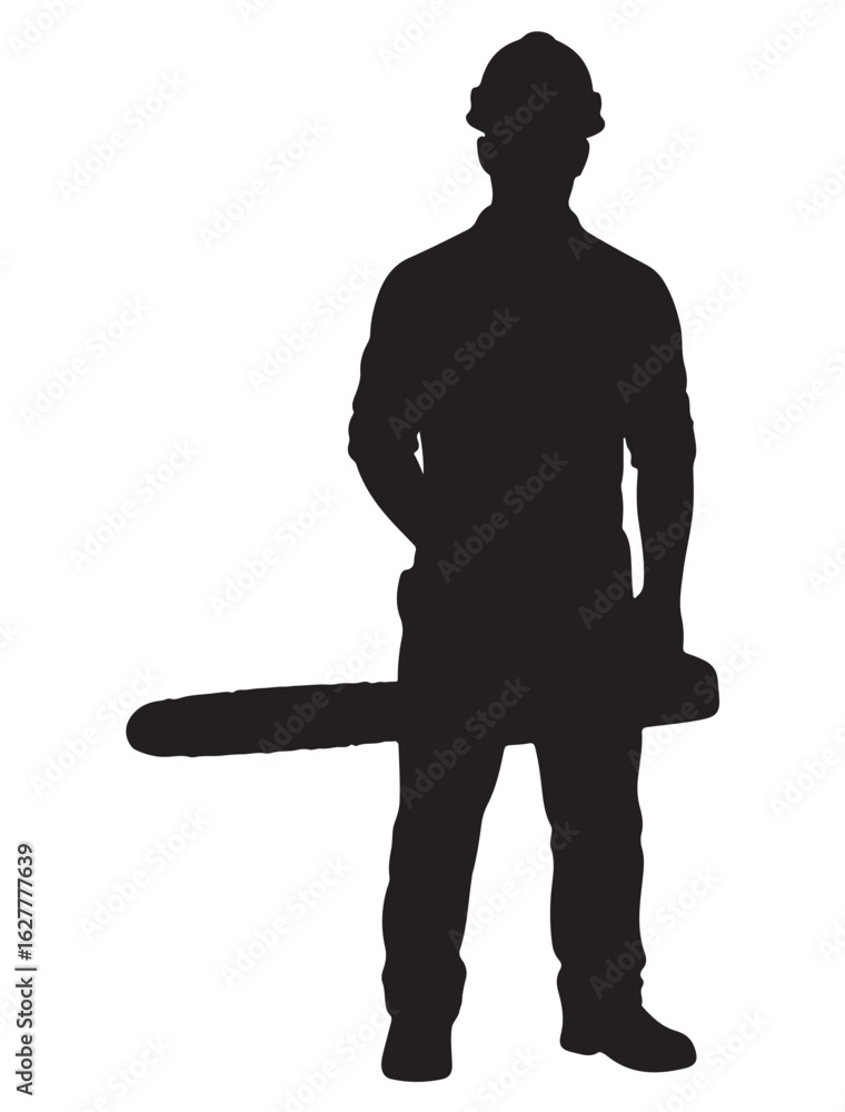 Obraz premium MALE WORKER SILHOUETTE