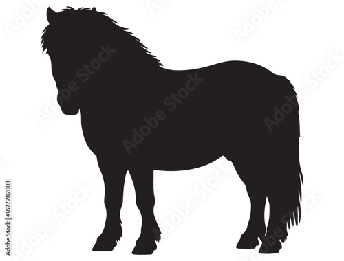 MINIATURE SHETLAND PONY SILHOUETTE