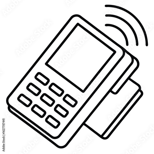 Payment terminal with contactless signal contactless payment credit card machine