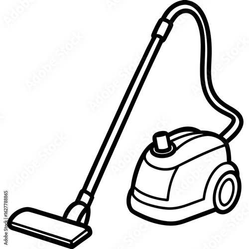 Minimalist Workshop Vacuum Line Art Vector Clean Monochrome Tool Illustration