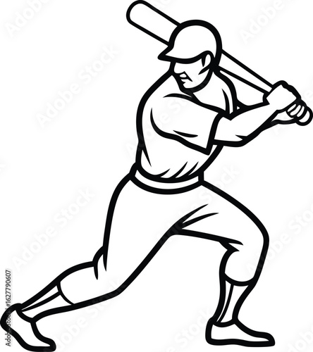 a baseball player is swinging a bat silhouette
