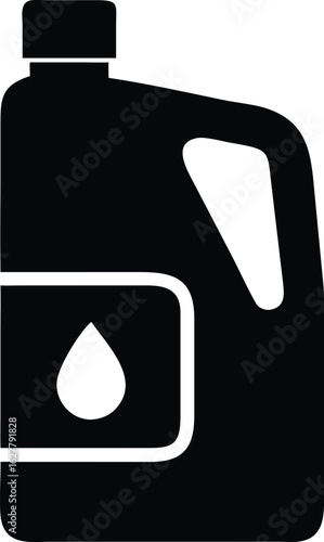a motor oil container isolated silhouette