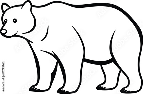 a standing bear silhouette silhouette 
