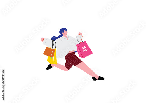 買い物を楽しむ女性