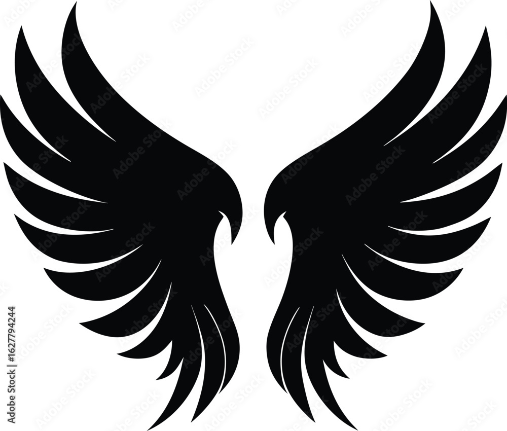 Fototapeta premium angel wings silhouette