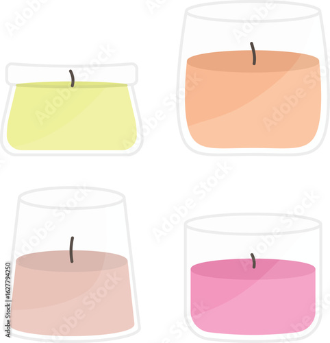 Aromatherapy Candle Illustration for Relaxation and Wellness