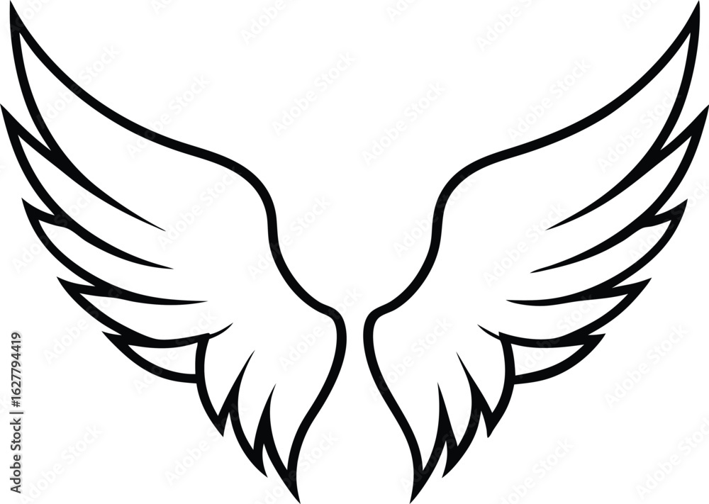 Obraz premium angel wings silhouette
