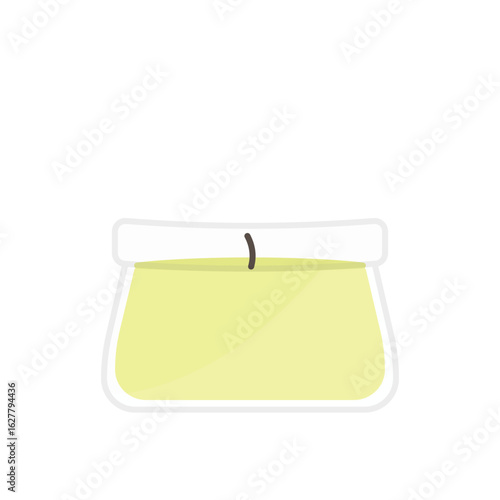 Yellow Aromatherapy Candle Illustration for Relaxation and Wellness