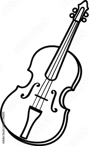 cello line art