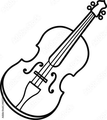 cello line art