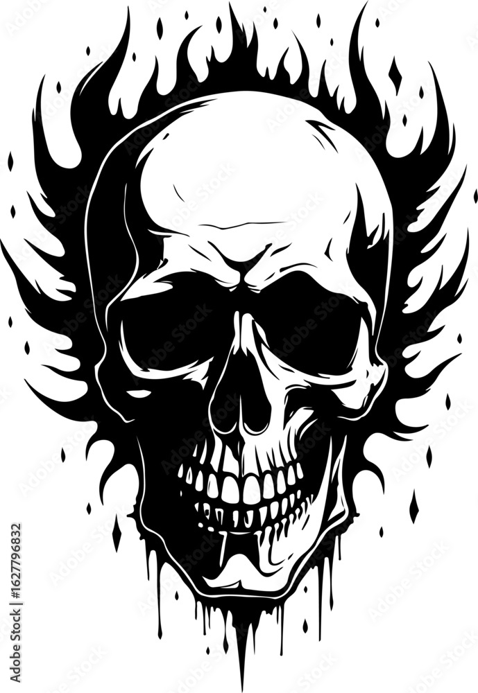 Obraz premium Demon Skull Vector Collection