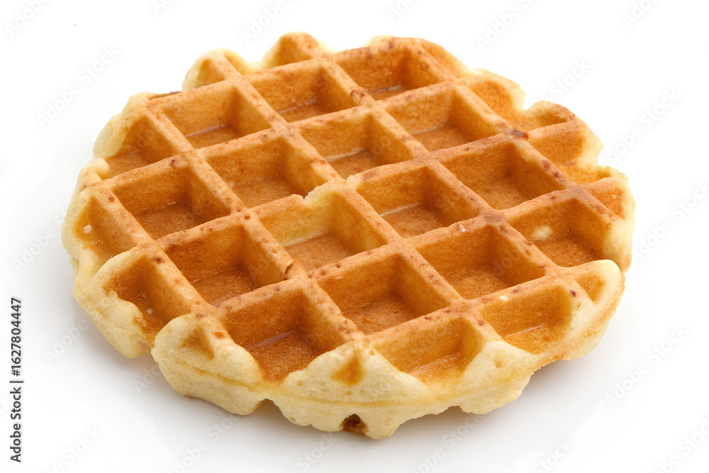 Whole Belgian Waffle on White Background
Whole Belgian Waffle on White Background