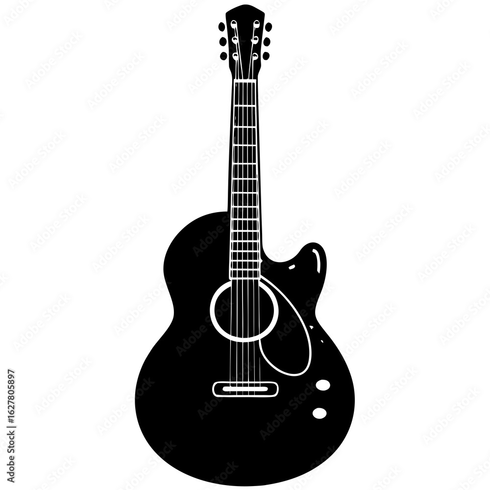 Obraz premium acoustic guitar isolated on white