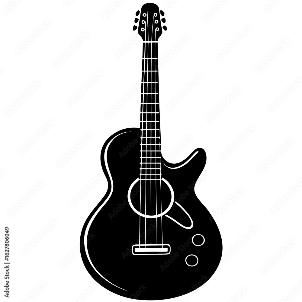 Obraz premium acoustic guitar vector illustration
