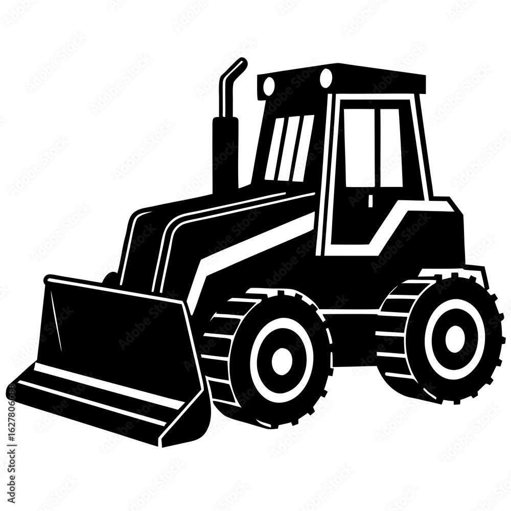 Naklejka premium bulldozer silhouette vector