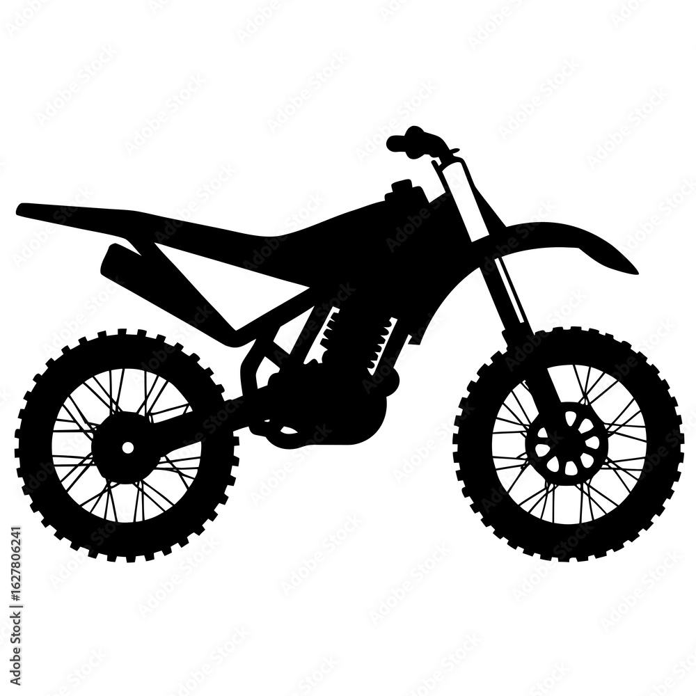 Obraz premium black motorcycle isolated on white