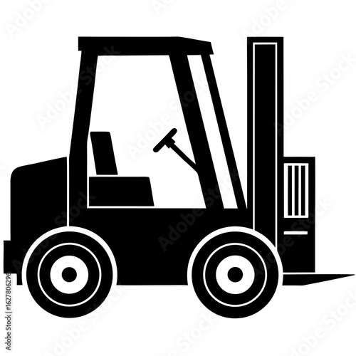 forklift truck silhouette