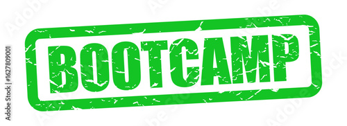 " Bootcamp " on red stamp