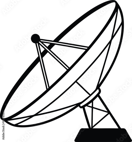 silhouette satellite dish antenna