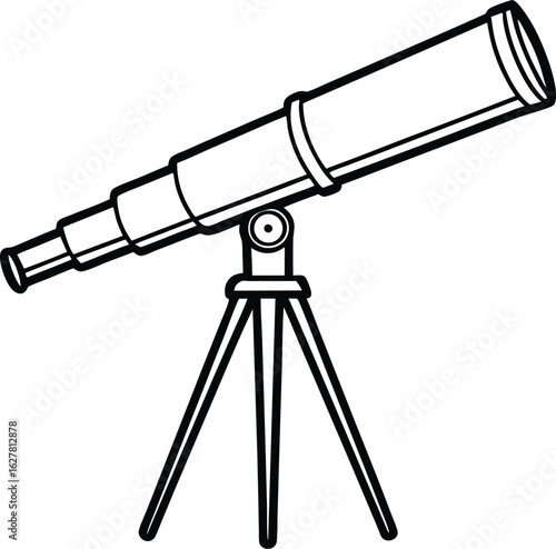 telescope isolated silhouette