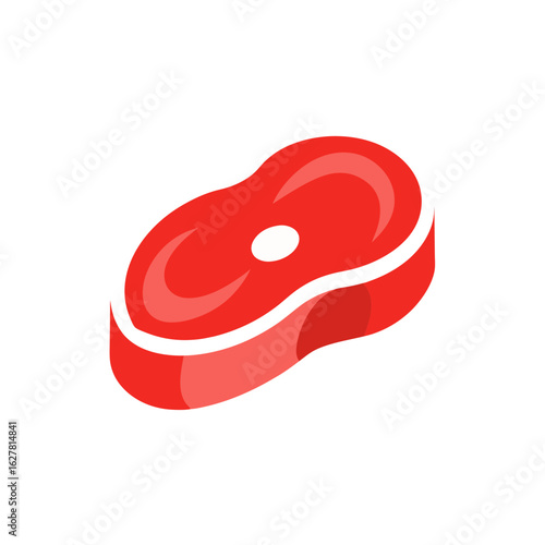 Red meat steak cut isolated on transparent background