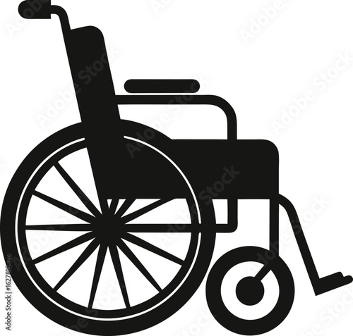 wheelchair silhouette vector illustration