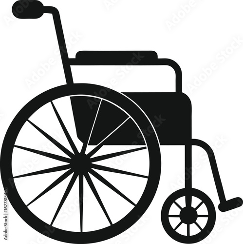 wheelchair silhouette vector illustration