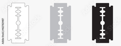 razor icon set. Shaving razor. barber shop sign. Vector Illustration on white background