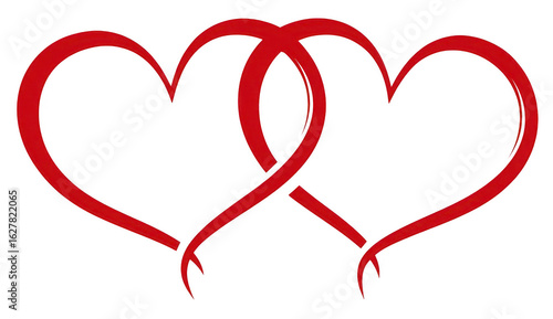 Two intertwined red hearts (20)