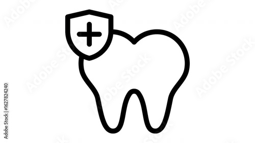 dental care minimalist line animation