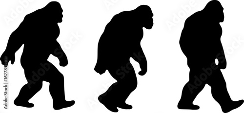 Bigfoot Silhouettes Vector Set" vector bundle