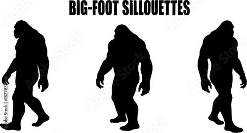 Bigfoot Silhouettes Vector Set" vector bundle