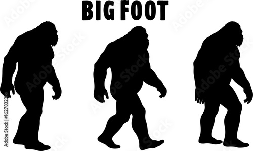 Bigfoot Silhouettes Vector Set" vector bundle