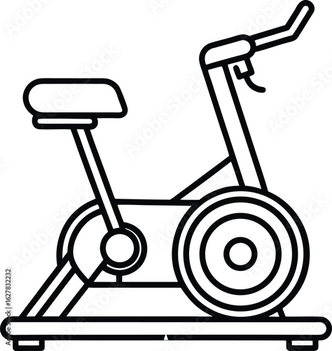 Stationary exercise bicycle with seat and handlebars exercise bike stationary bike