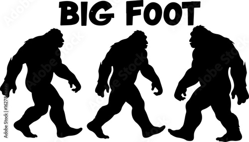 Bigfoot Silhouettes Vector Set" vector bundle
