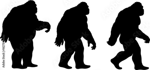Bigfoot Silhouettes Vector Set" vector bundle