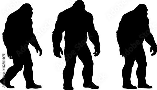 Bigfoot Silhouettes Vector Set" vector bundle