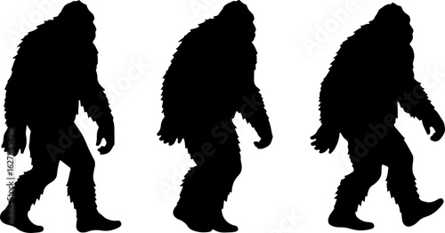 Bigfoot Silhouettes Vector Set" vector bundle