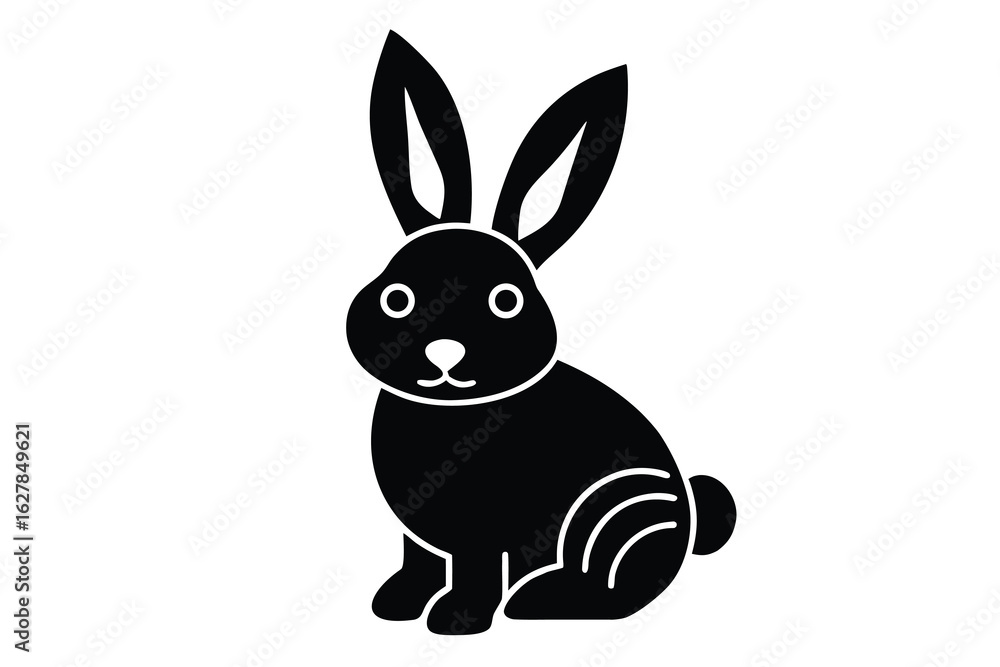 Fototapeta premium christmas bunny vector icon