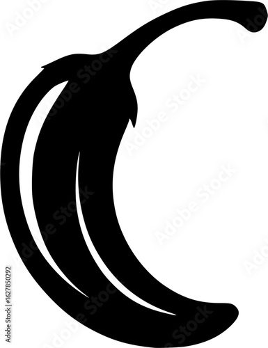 banana on black background