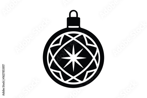 christmas ornament ball vector icon