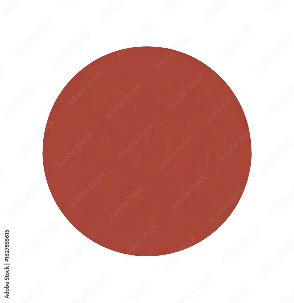 Solid, round, terracotta-colored cosmetic disc Solid, round, terracotta-colored cosmetic disc