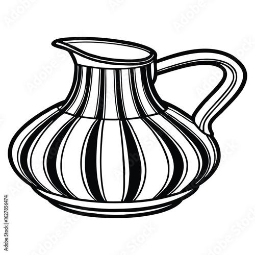 Silhouette of carafe isolated on a white background
