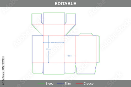 Cigarette box dieline with flip cover tuck end variations featuring detailed box dieline elements, clean die line, and print-ready dieline packaging setup