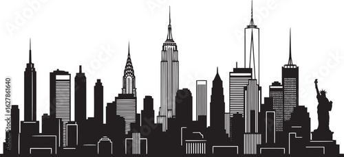 New York Skyline Silhouette