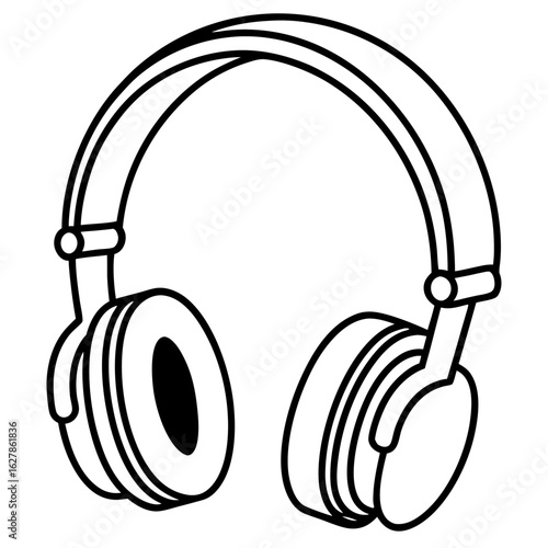 Stylized Headphones Vector Design
