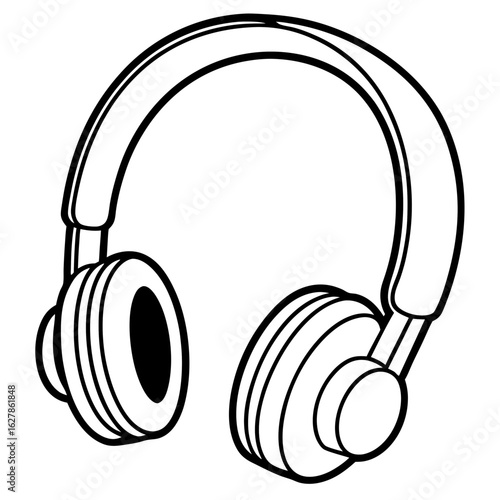 Stylized Headphones Vector Design