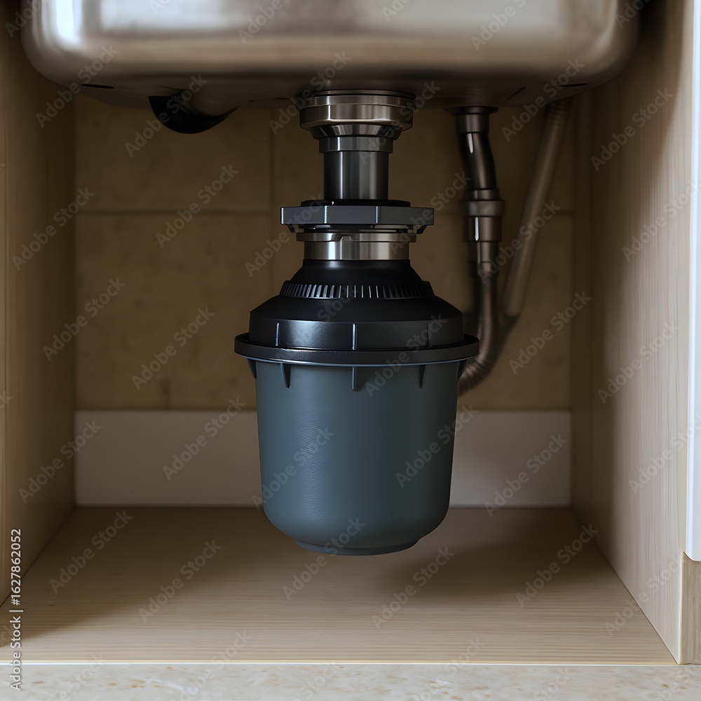 Under sink garbage disposal unit installation