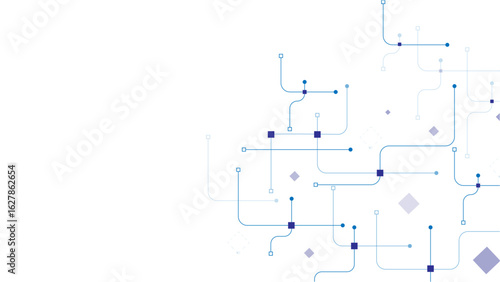 Abstract futuristic technology background. Technology background with crossed lines and dots.