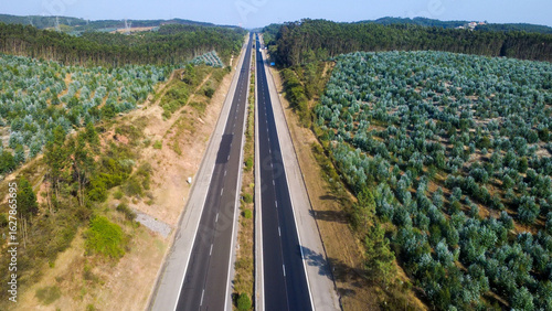 autoestrada, campo, rural, portugal, drone, ,visrta aerea